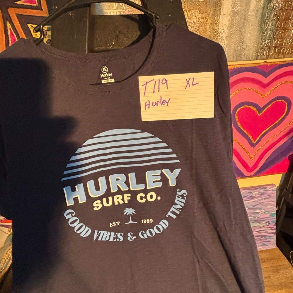 Hurley XL Navy Blue Surf Short Sleeve Tee - Picture 6 of 6